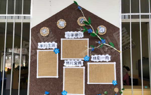 幼儿园各种风格家园联系栏图片