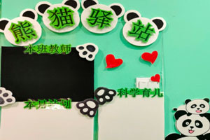 幼儿园熊猫主题环创家园联系栏图片