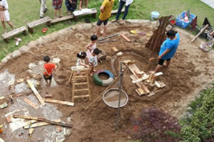 幼儿园户外环创沙地游戏图片3张