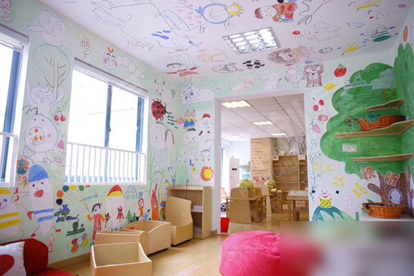 幼儿园阅读区公共阅览室环创图片