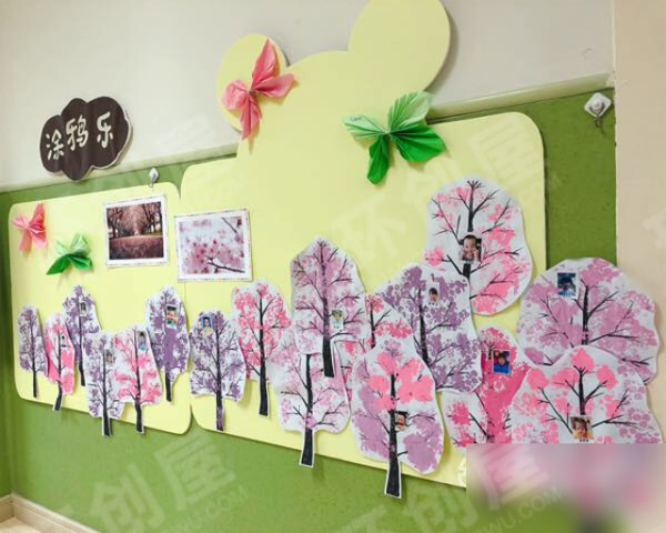 幼儿园美工区春天玩色图片