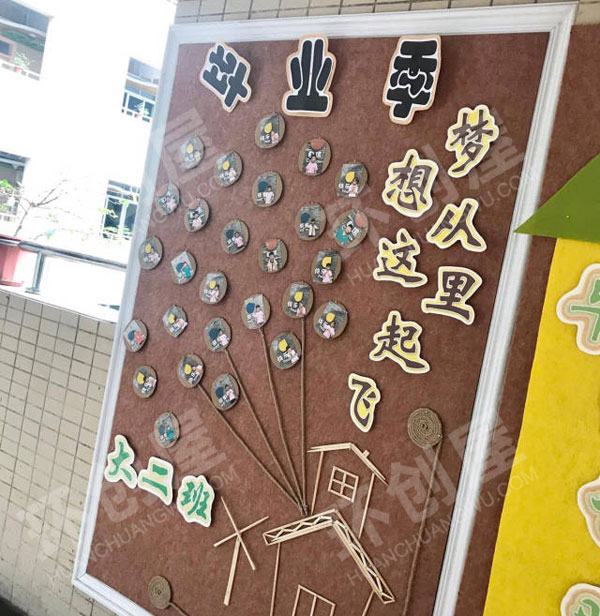 幼儿园毕业了主题墙图片