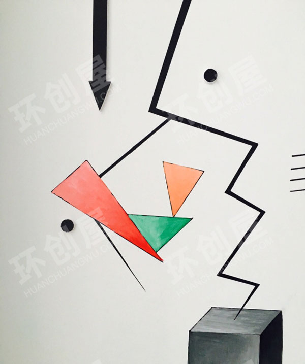 幼儿园墙面布置抽象画图片