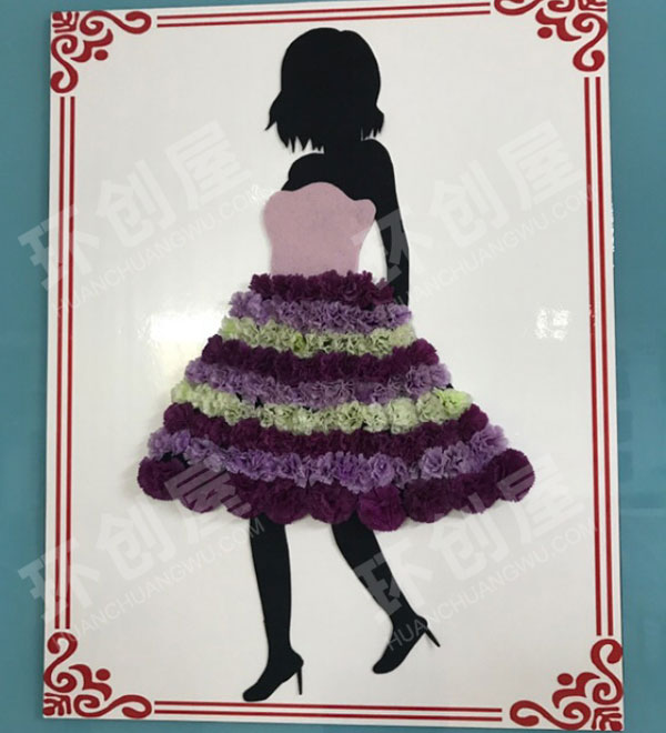 幼儿园墙面布置废物利用制作服装图片