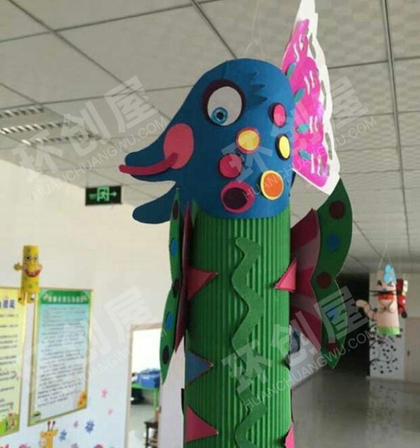幼儿园瓦楞纸卡通主题吊饰图片