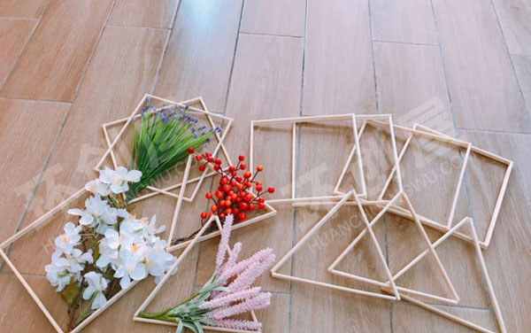 幼儿园塑料花筷子制作吊饰图片