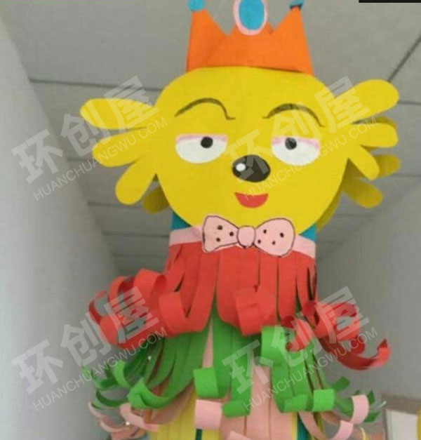 幼儿园瓦楞纸卡通主题吊饰图片