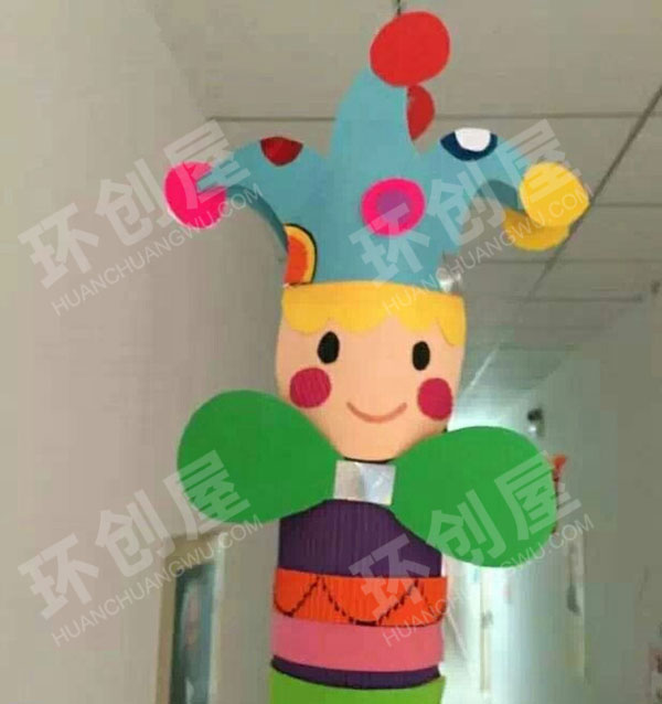 幼儿园瓦楞纸卡通主题吊饰图片