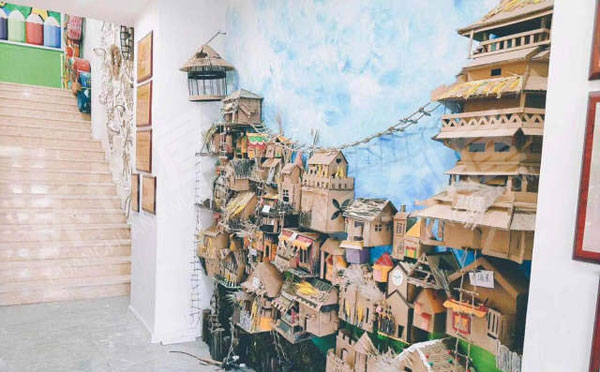 幼儿园走廊墙面画展装饰图片