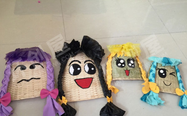 幼儿园作品展示簸箕图图片
