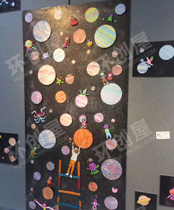 幼儿园各种创意作品展示装饰画图片