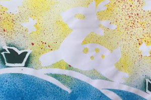 幼儿园喷画系列作品展示图片8张