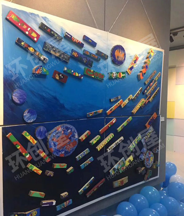 幼儿园各种创意作品展示装饰画图片