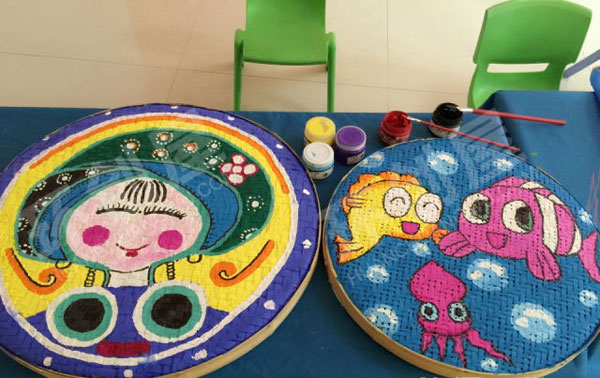 幼儿园作品展示簸箕图图片