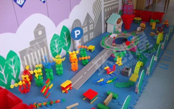 幼儿园建构区我在马路边图片