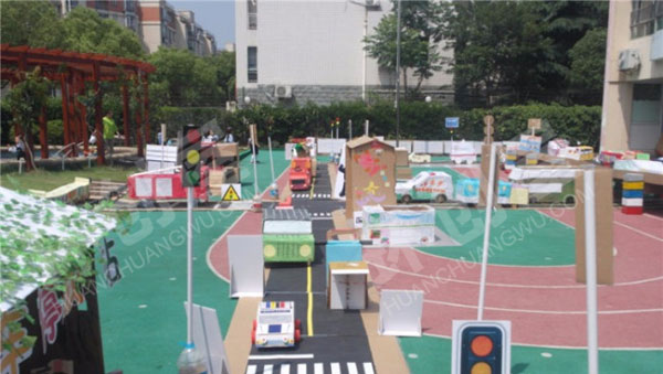 幼儿园建构区我在马路边图片