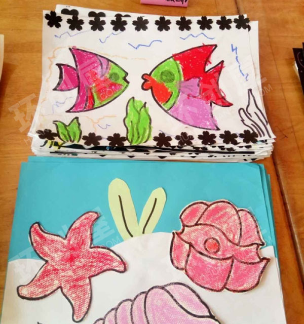幼儿园美工区美术作品图片