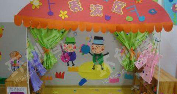 幼儿园表演区背景图片