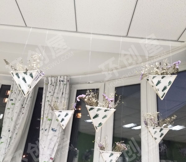 幼儿园植物角干花吊饰图片