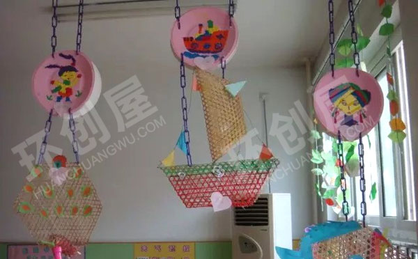 幼儿园屋顶吊挂饰图片