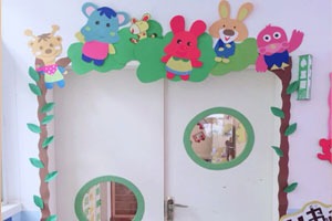 幼儿园动物卡通门头图片