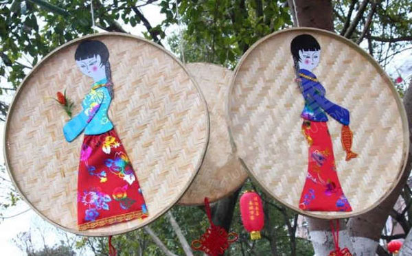 幼儿园走廊中国风服饰图片