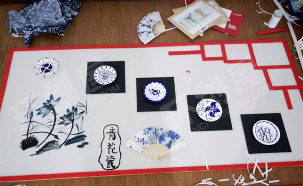幼儿园走廊墙面环创中国风图片