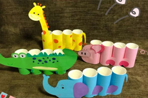 幼儿园纸杯作品展示图片5张