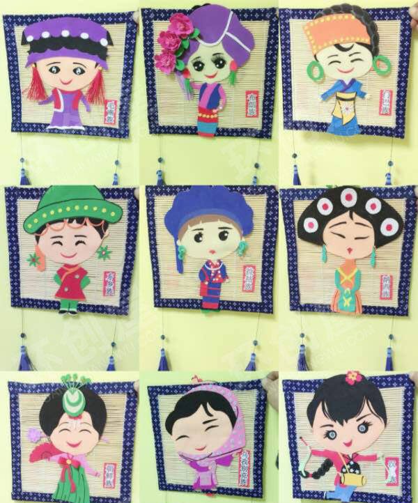 幼儿园作品展示中国风主题图片