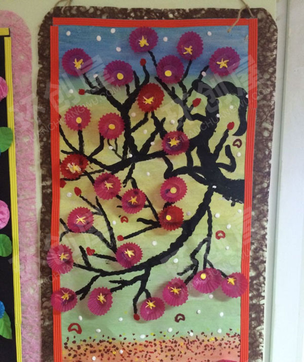 幼儿园作品展示自然花儿图片