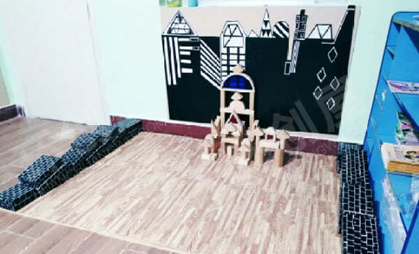 幼儿园建构区小城堡图片