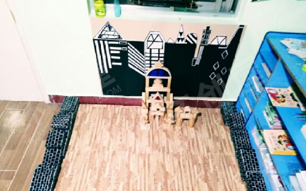 幼儿园建构区小城堡图片