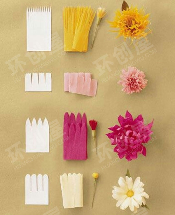 幼儿园美工区手工纸花图片