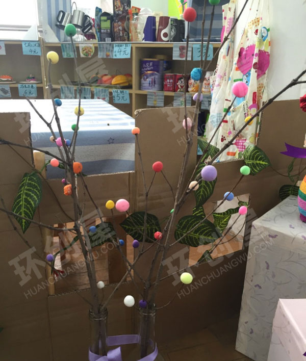 幼儿园花店美工区的作品展图片