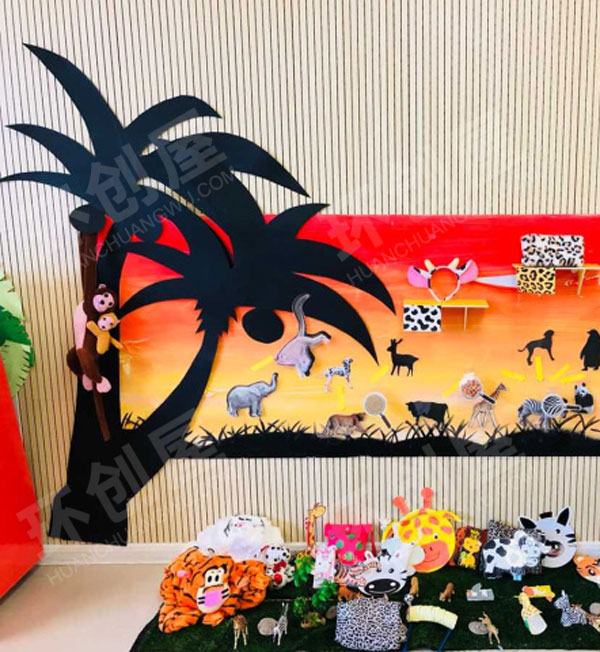 幼儿园科学区动物花花衣图片