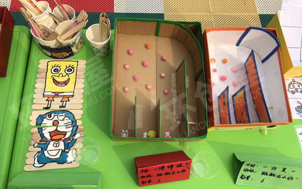 幼儿园益智区自制桌面玩具环创图片