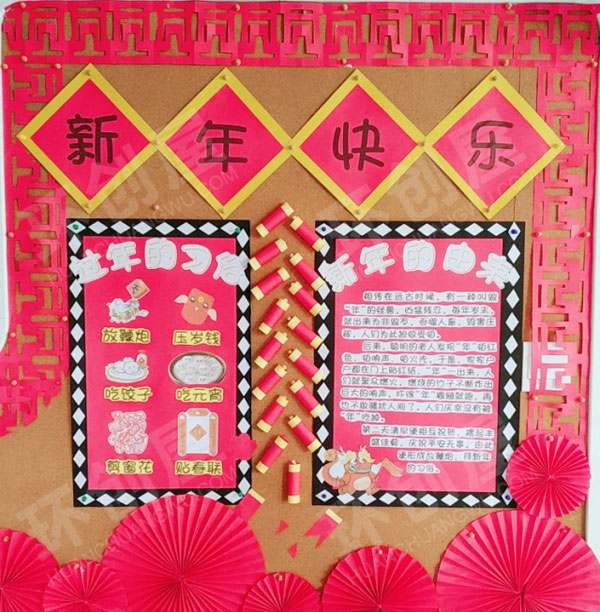 幼儿园新年主题墙环创图片