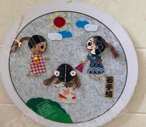 幼儿园墙面布置传统民间游戏图片