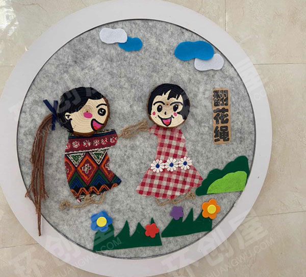 幼儿园墙面布置传统民间游戏图片