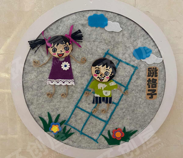 幼儿园墙面布置环创传统民间游戏图片