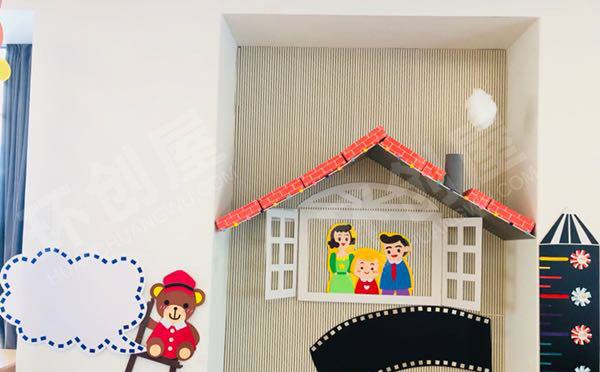 幼儿园英伦风主题门窗环创图片