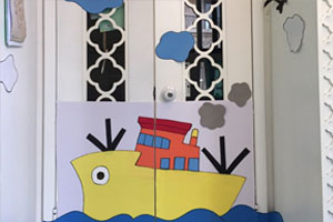 幼儿园夏日海洋风门饰环创图片6张