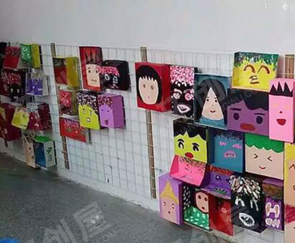 幼儿园走廊废物利用简笔画图片