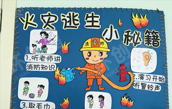 幼儿园安全墙作品展示图片