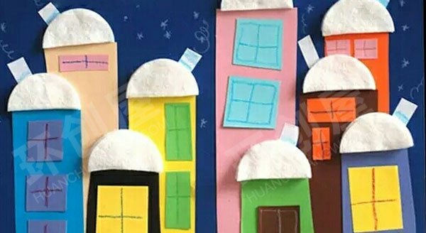 幼儿园儿童纸质拼贴画作品展示图片