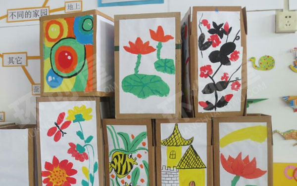 幼儿园环保美工画作作品展示图片