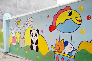 幼儿园户外墙画作品图片6张
