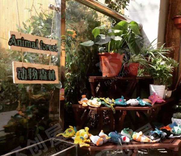 幼儿园植物部落户外环创图片