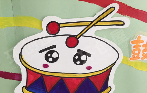 幼儿园表演区手绘乐器图片