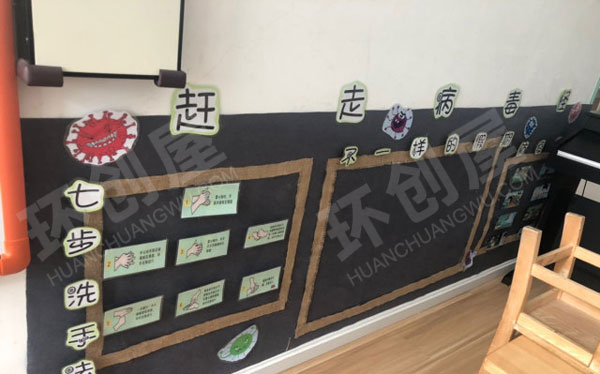 幼儿园疫情期间环创主题墙图片